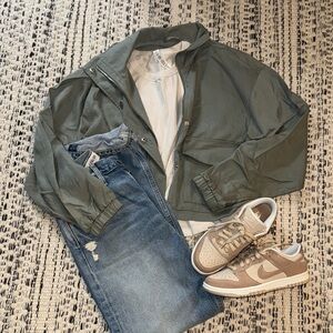 Womens Abercrombie Green utility jacket